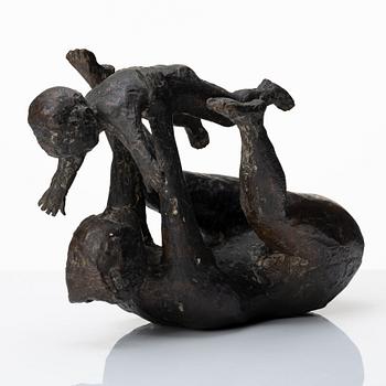 Erik Höglund, a bronze sculpture of a mother and child, Sweden 1956, signed and dated.