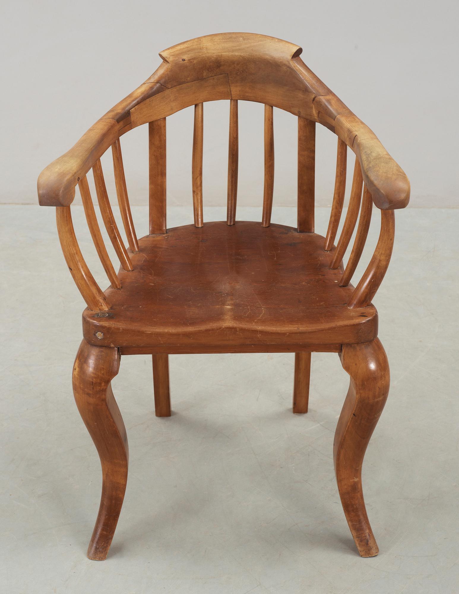 KARMSTOL, allmoge, 1800-tal.