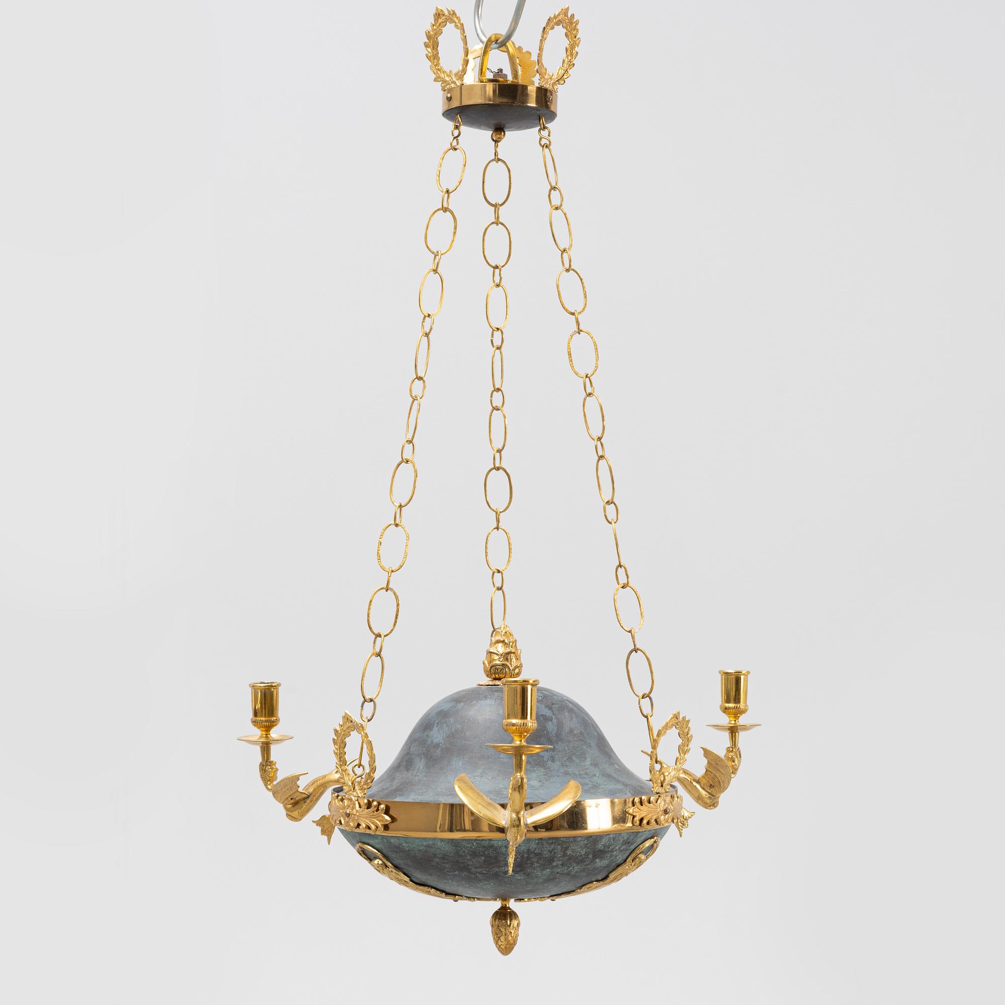 An Empire style chandelier, 20th Century.