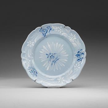 A Swedish serving dish, Marieberg, dated (17)71.