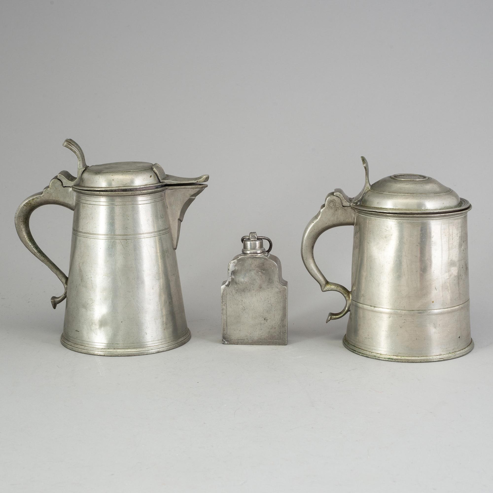 STOP och PLUNTA, 2+1, tenn, 1700 -talets slut/1800-talets första hälft.