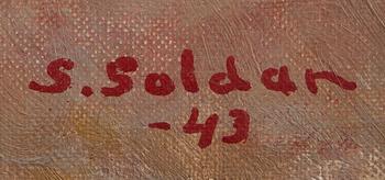 SELIM SOLDAN, oil on canvas, signed and dated -43.