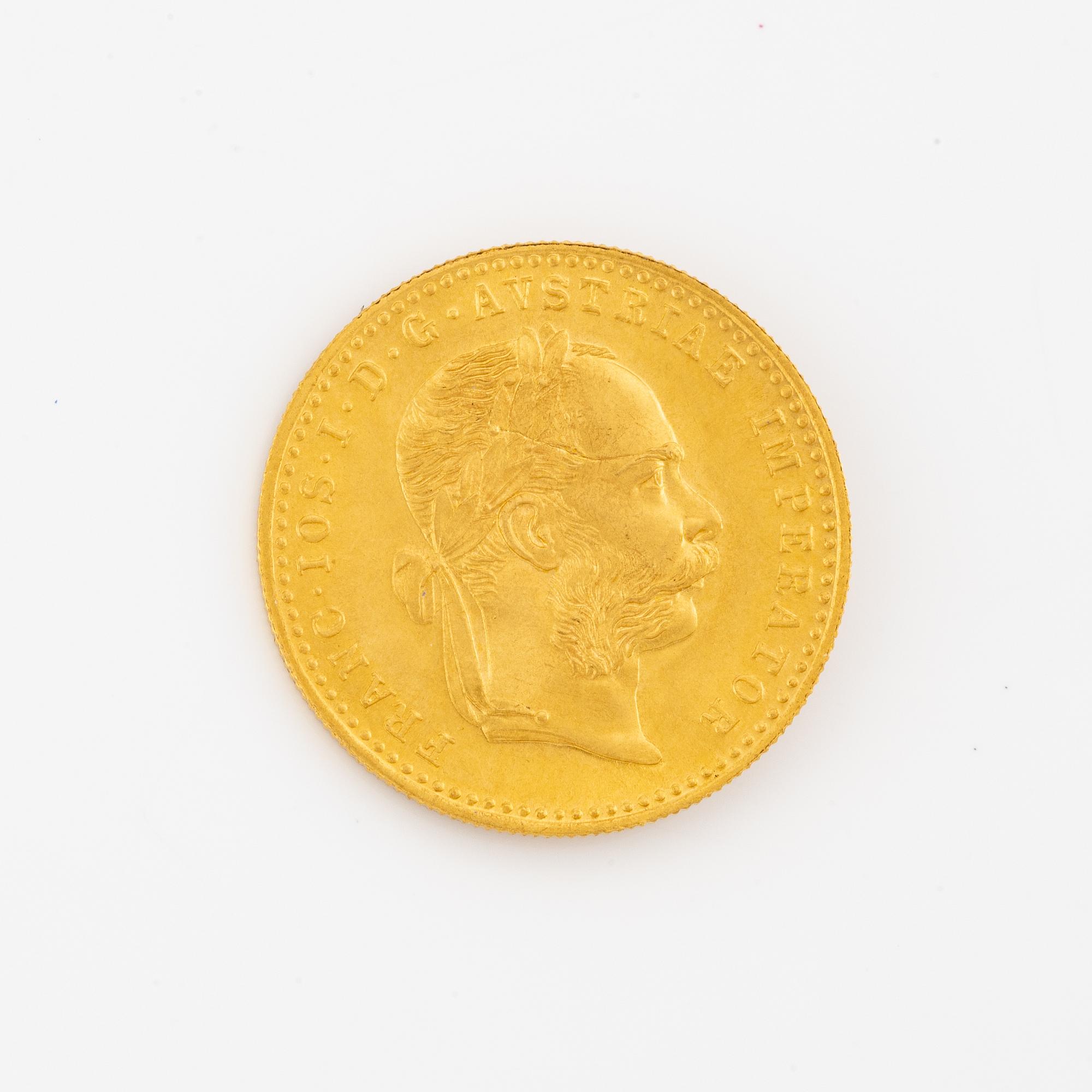 Gold coin, Austria-Hungary, 1 Ducat, 1915.