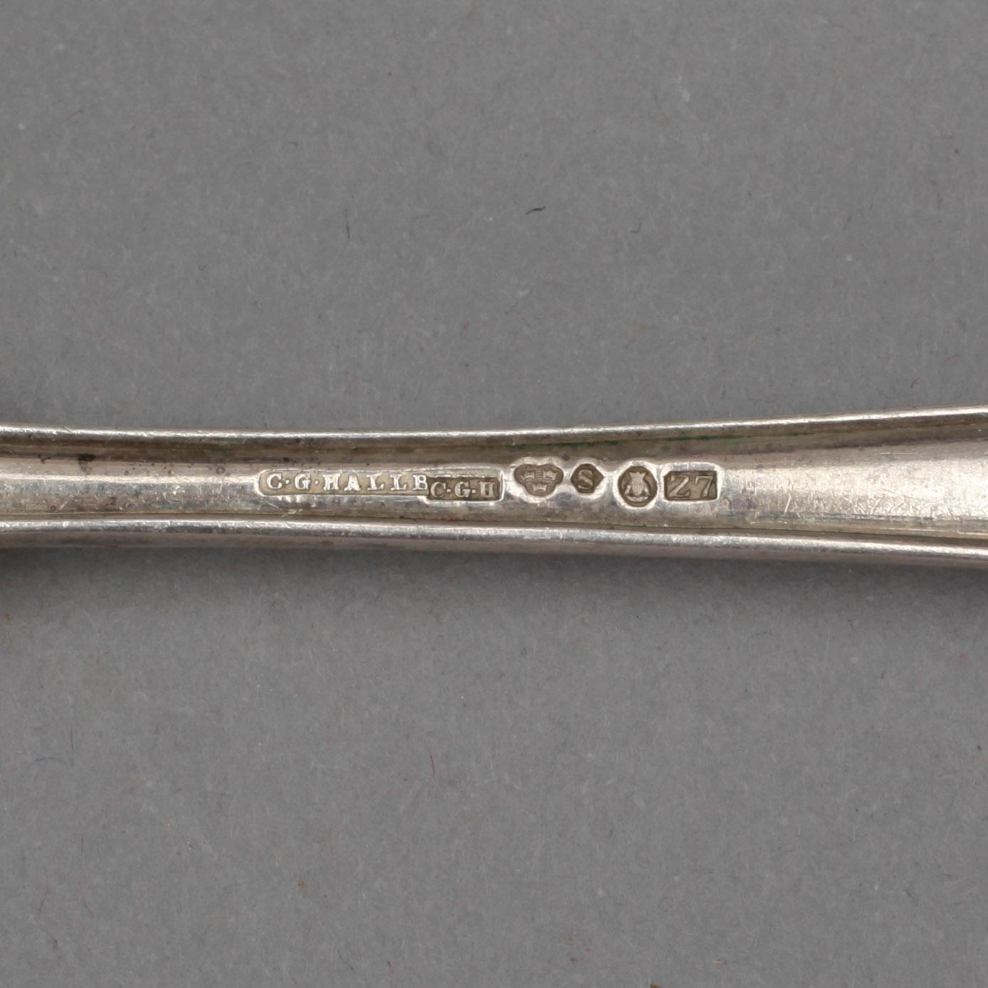 PARTI SILVER, 16 delar, bl.a CG Hallberg Stockholm 1936, vikt ca 403 gram.