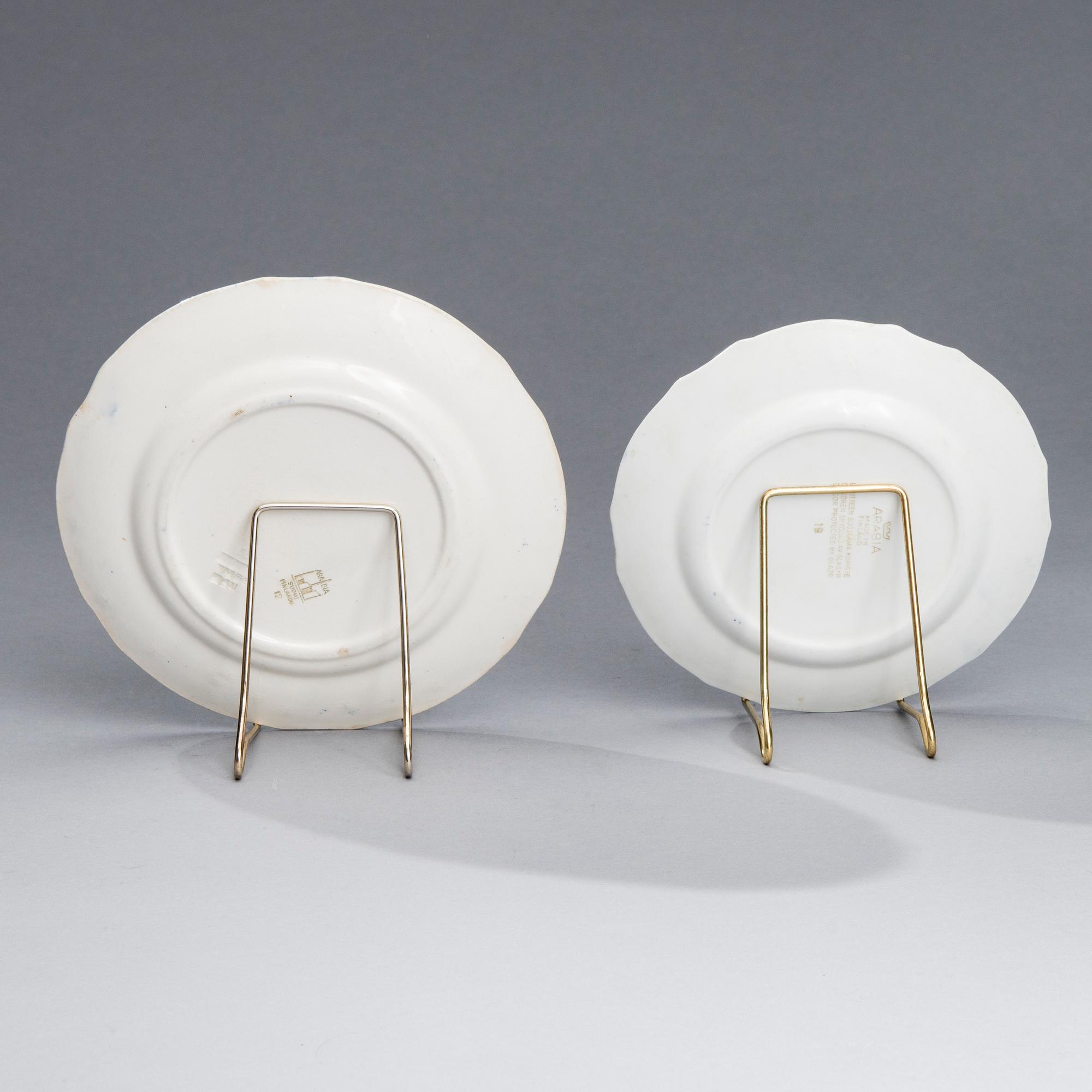 SERVISDELAR, 35 st, PORSLIN, "Blått Landskap", design Reinhard Richter, Arabia 1941-71.