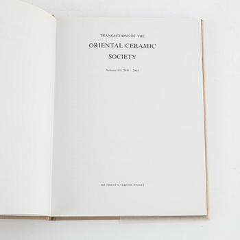 Books, 8 parts, "Transactions of the Oriental Ceramic Society", England.