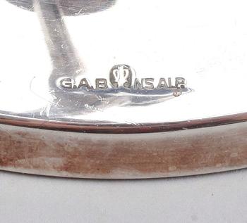 KANDELABRAR, 1 par, nysilver, 1900-talets första hälft.