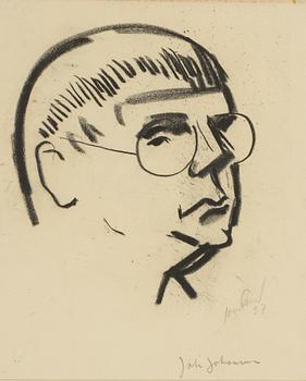 John Jon-And, 2 pencil/charcoal drawings on paper, signed 37 8one).