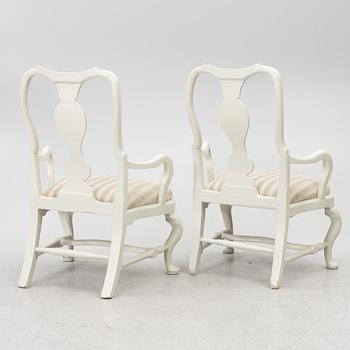 Armchairs, a pair, late Baroque, 18th century.