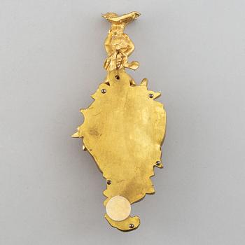 Väggur, rokokostil, late 19th or early 20th century.