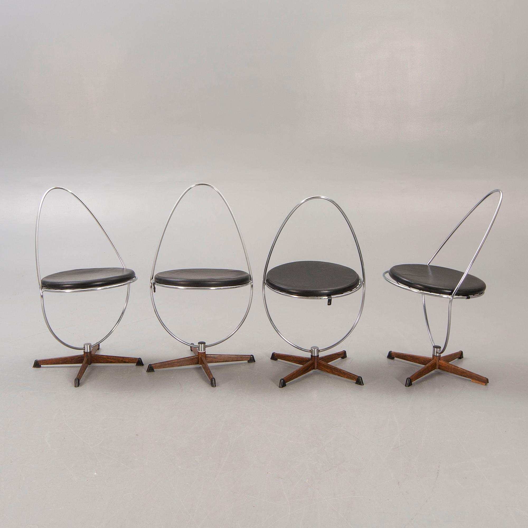 Arne Dahlèn, stolar, 4 st, Dahléns Dalum Fåtölj industri AB, 1950-60-tal.