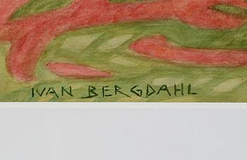 IVAN BERGDAHL, akvarell, signerad.