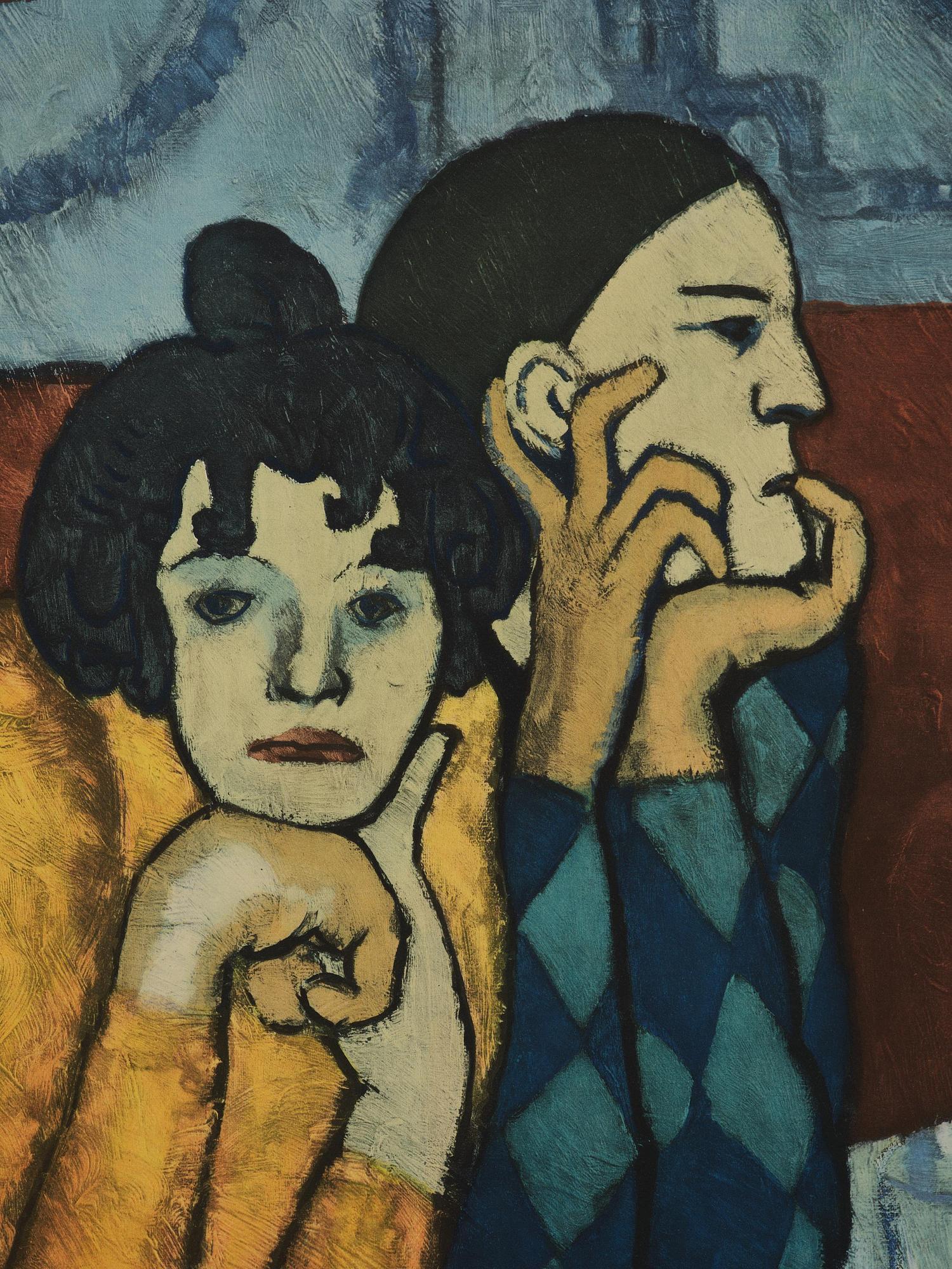 Pablo Picasso, "L'Arlequin et sa Compagne (Les deux Saltimbanques)".