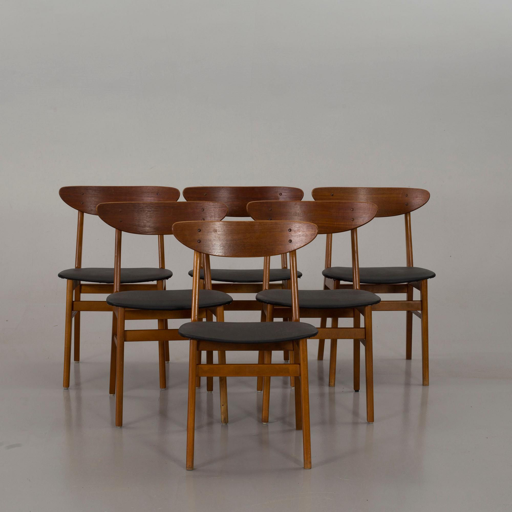 A SET OF 6 FARSTRUP CHAIRS, Denmark.