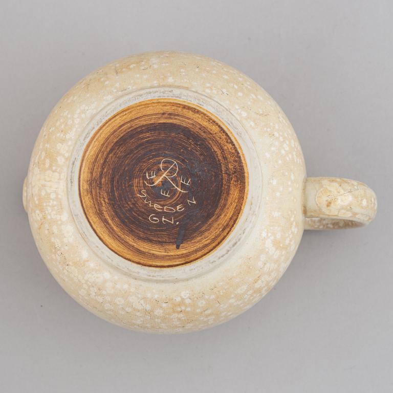 Gunnar Nylund, dubbelkannor, 2 st, modell UB och skål, Rörstrand 1940-tal.