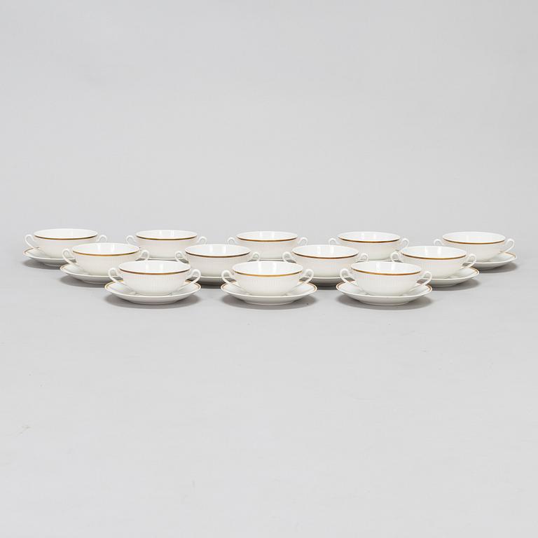 Royal Copenhagen, liemimaljoja, 12 kpl, "Tunna", posliini, Tanska 1957.