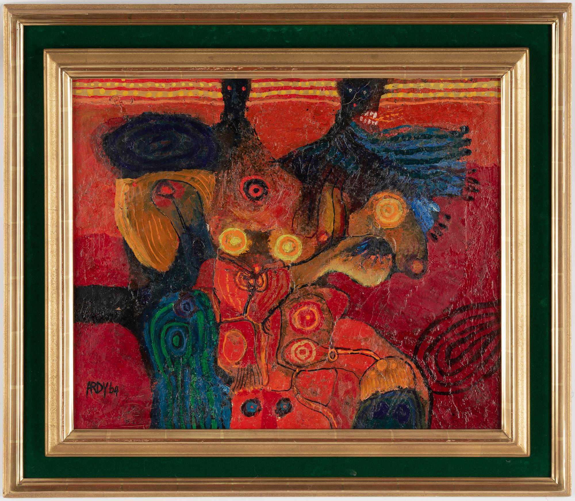 Ardy Strüwer, oil on panel, signed and dated -64.