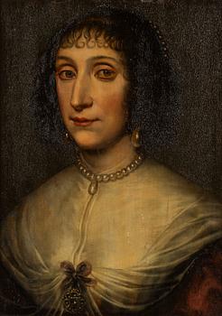 Okänd konstnär, 1800-tal, Kvinna med pärlörhängen.