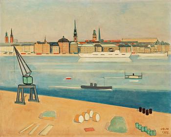 14. Einar Jolin, "Stockholm, utsikt mot Skeppsbron".