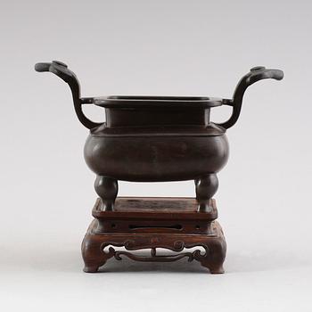 RÖKELSEKAR, brons, Kina, 1800-/1900-tal.