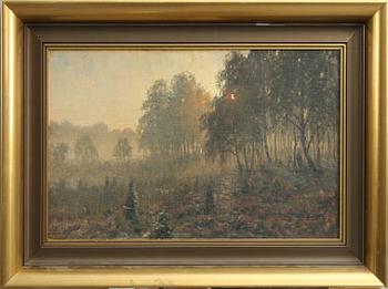 PETER ADOLF PERSSON, olja på uppfodrad duk, sign.