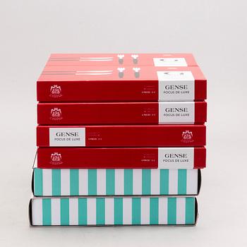 FOLKE ARSTRÖM, smögåsbestick, 32+6+2delar, "Focus De Luxe", rostfritt stål, Gense.