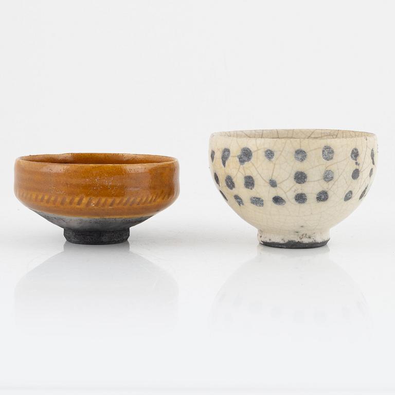 Inger Rokkjaer, two ceramic bowls, Denmark, circa 2000.