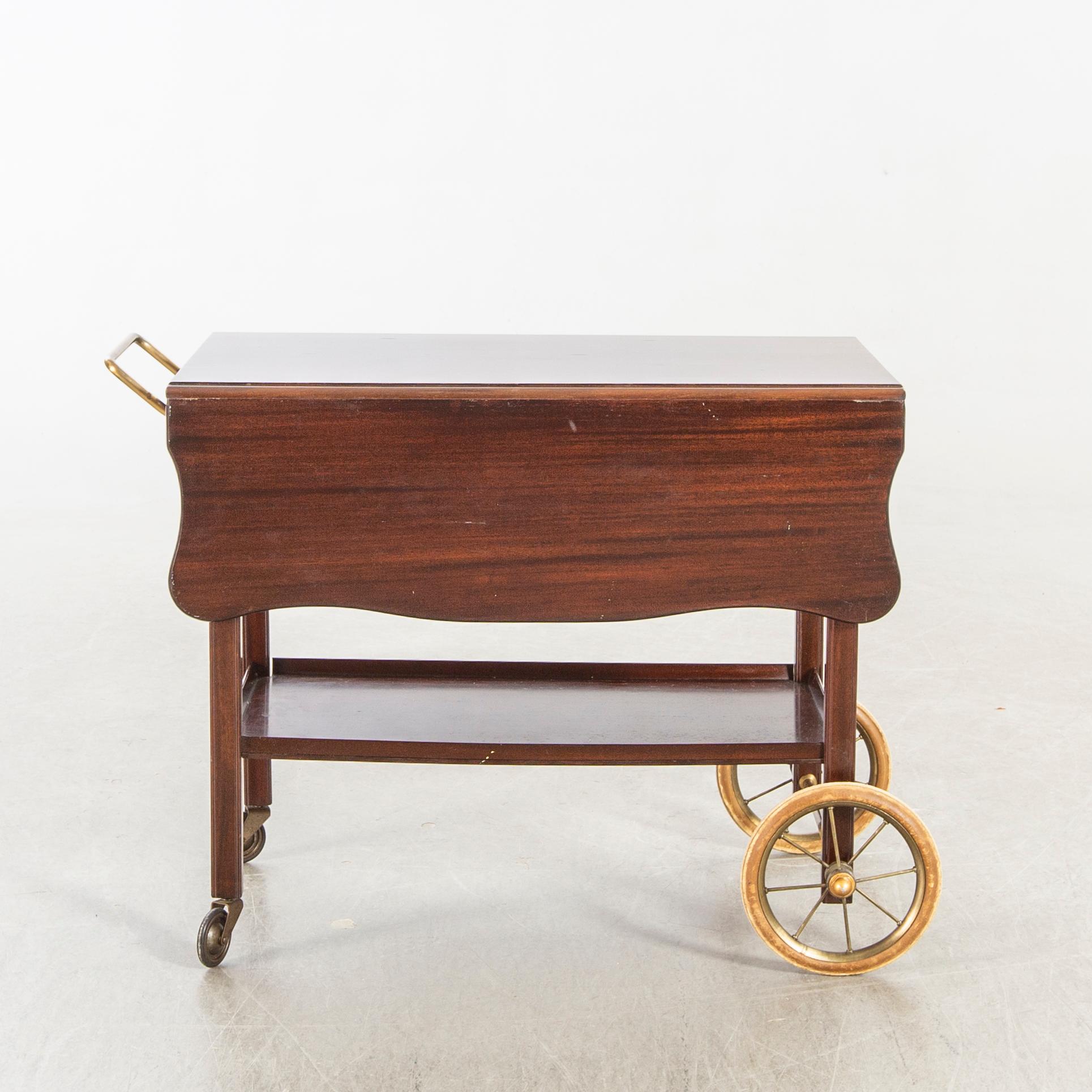 A mid 20th century tea trolly for Georg Kofoeds furniture, Denmark.