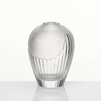 Simon Gate, a rare polished glass vase, Orrefors 1938, model 1654.