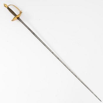 A smallsword, 18th century.