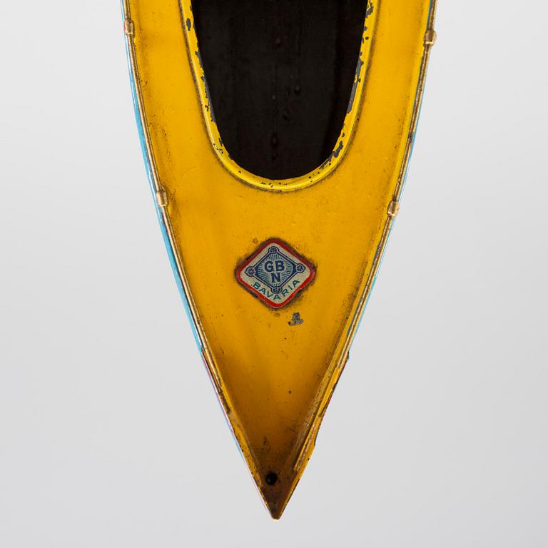 A tinplate Gebrüder Bing river steam boat, Germany, 1910s.