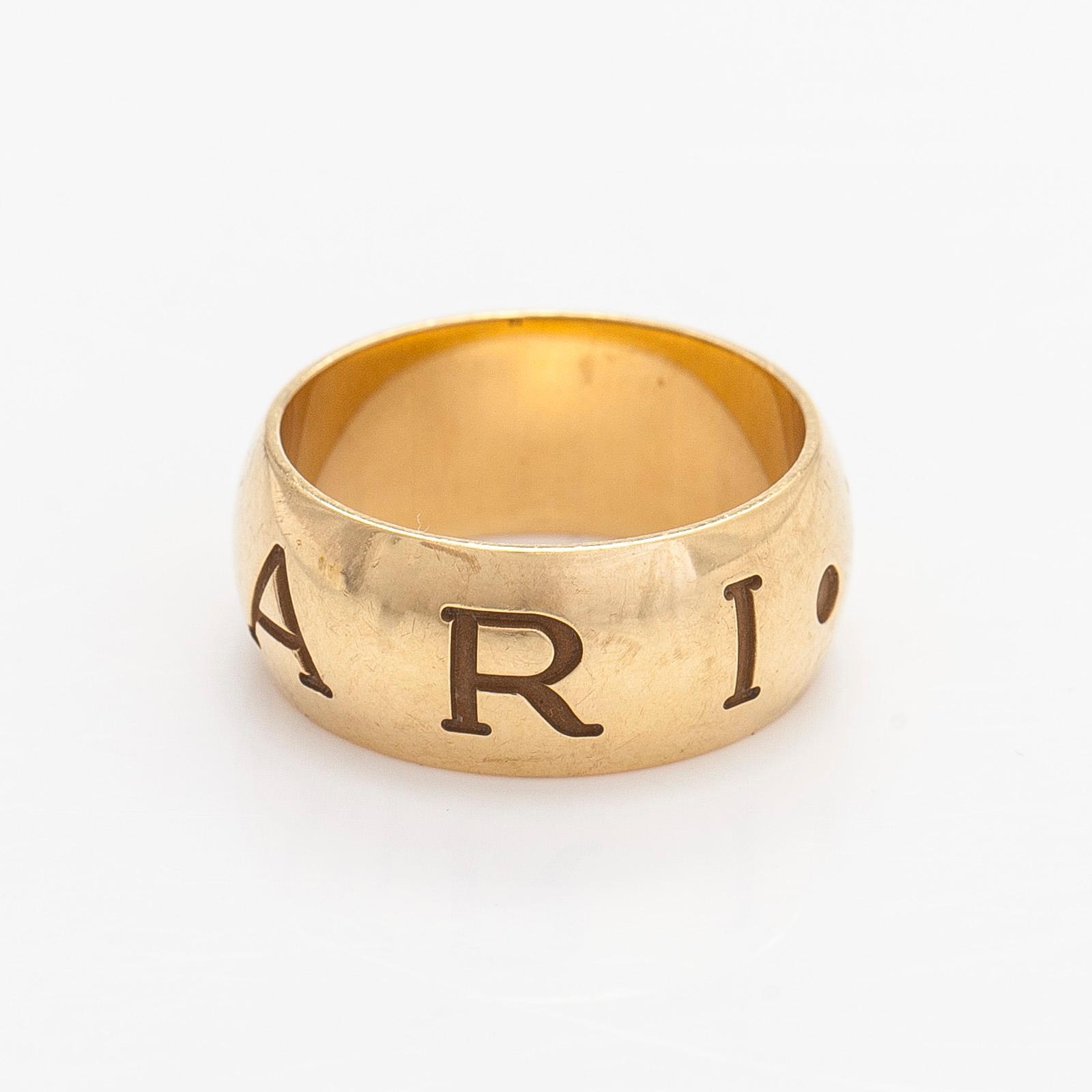 Bulgari, sormus, ”Monologo”, 18K kultaa.