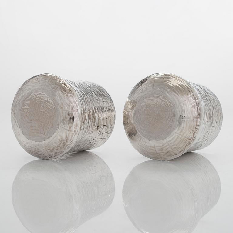Tapio Wirkkala, a sterling silver pitcher with eight beakers, Hämeenlinna Finland 1973-1978.