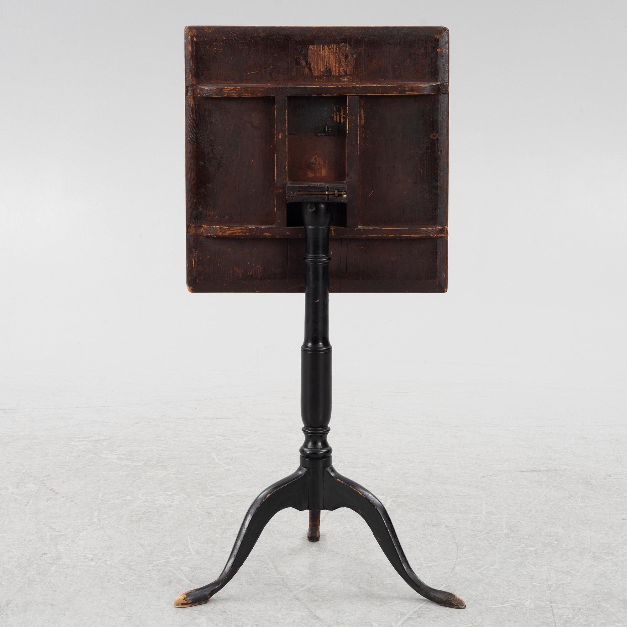 Folding table, 19th century.
