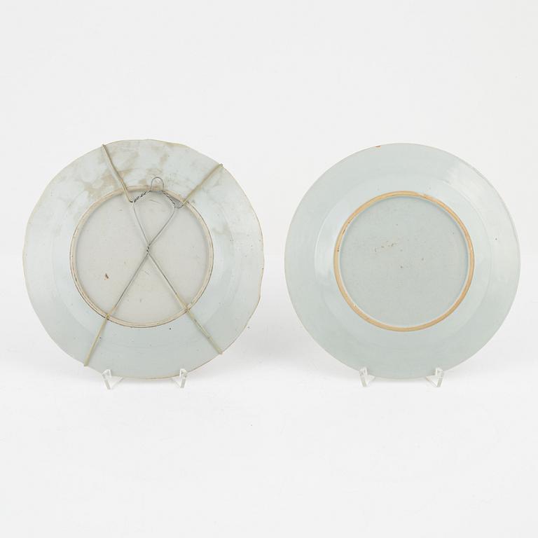 A set of five odd famille rose dishes, Qing dynasty, Qianlong (1736-95).