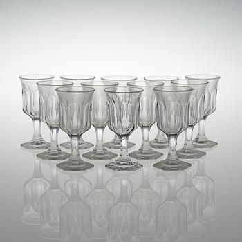 SET OF GLASSWARE, 46 pcs, turn of the 20th century.