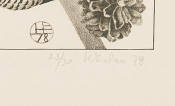 Herald Eelma, litografi, signerad och daterad -78, numrerad 23/30.