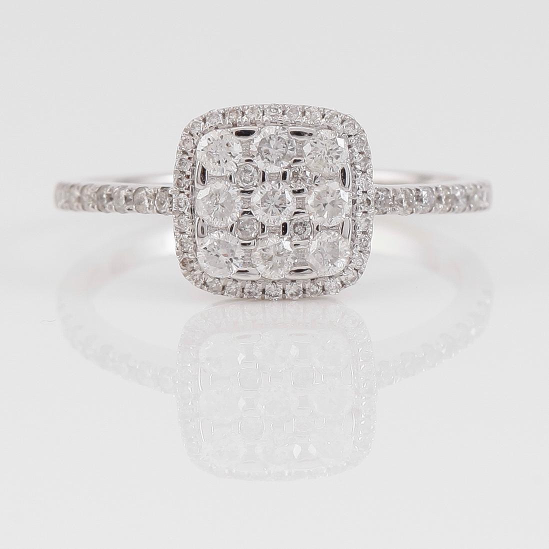 RING, 18K vitguld och diamanter tot ca 0.48 ct.