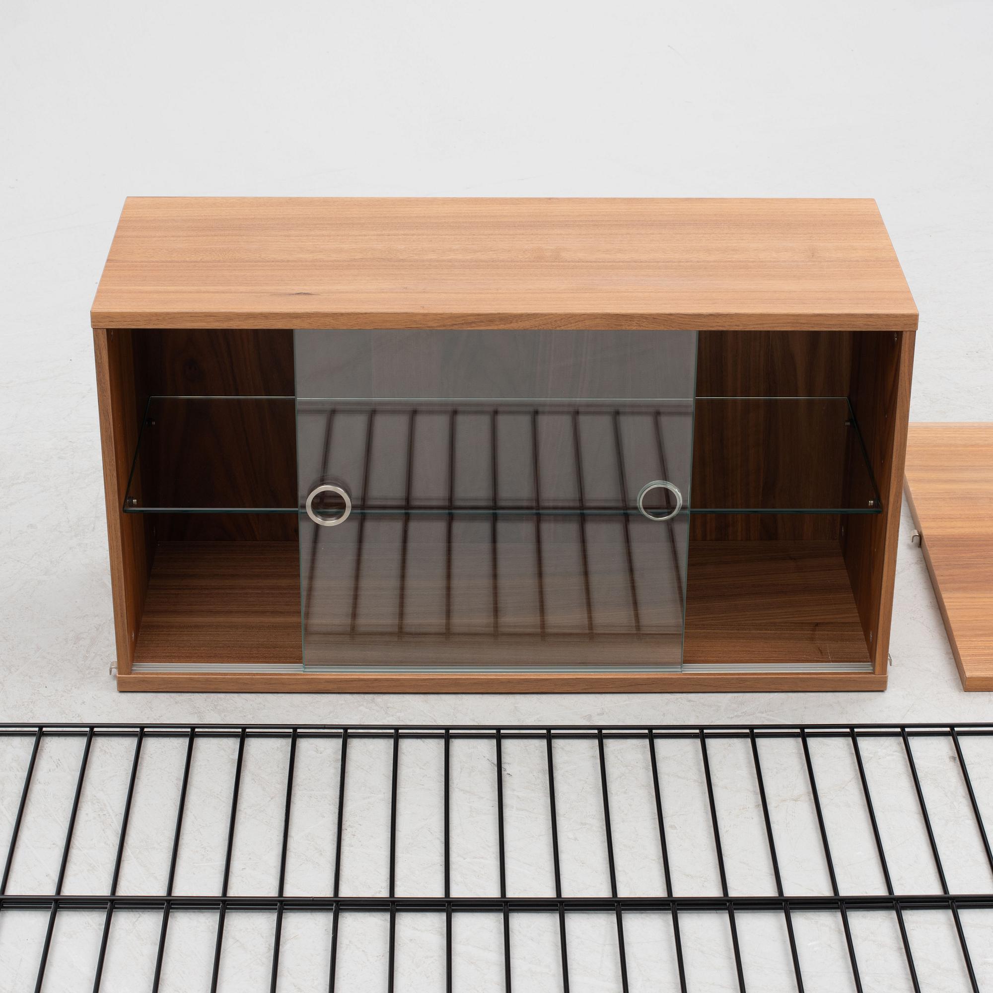 Nils Strinning, shelving system with desk, "String", contemporary.