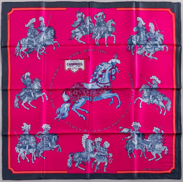 HERMÈS, scarf, 'Carrousel'.