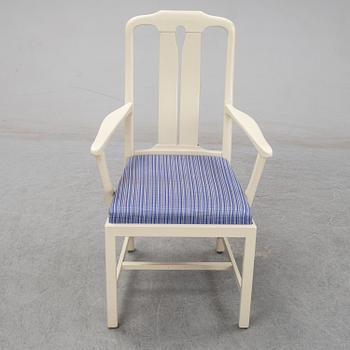 A second half of the 20th Century 11 pcs dining set by Carl Malmsten. Åfors möbelfabrik.