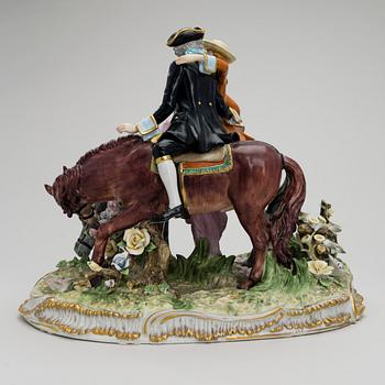 FIGURIN, porslin, Meissen ca 1900.