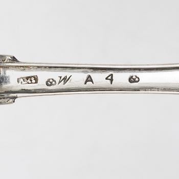 Matskedar, 7 st, silver, Sverige, 1700-1800-tal.