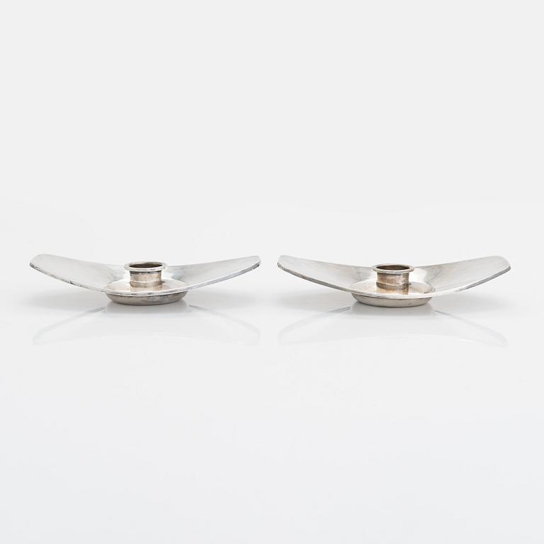 Bertel Gardberg, a pair of silver candleholders for Kultakeskus, Hämeenlinna 1958.
