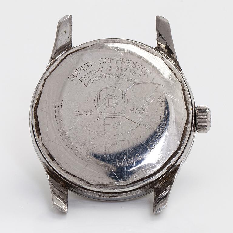 Tillander, Automatic Incabloc 25, wristwatch, 35 mm, steel, automatic.