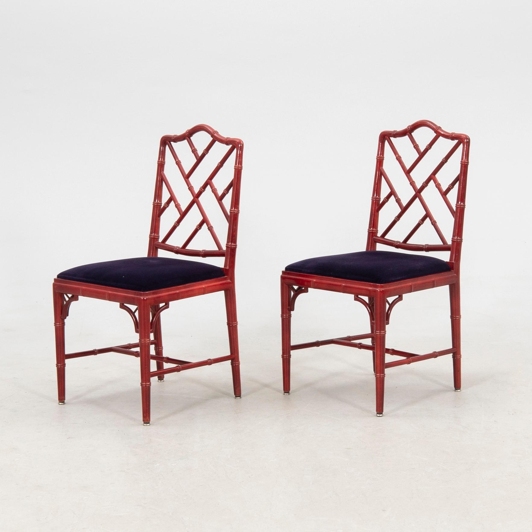 A seven-piece dining suite by Miranda of Sweden, second half of the 20th century.