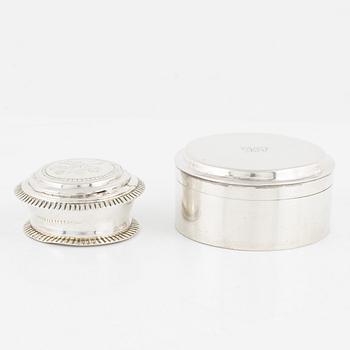 Dosor, 2 st, silver, Sverige, 1800-tal.