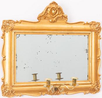 A pair of mirror wall sconces, second half of the 19th century.