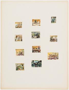 Alf Lindberg, watercolours/pencil, 16.