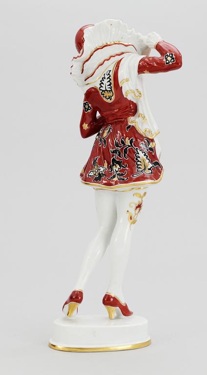 CONSTANTIN HOLZER-DEFANTI Figurin "Pierrette", Rosenthal, modell nr 579, Tyskland 1929.